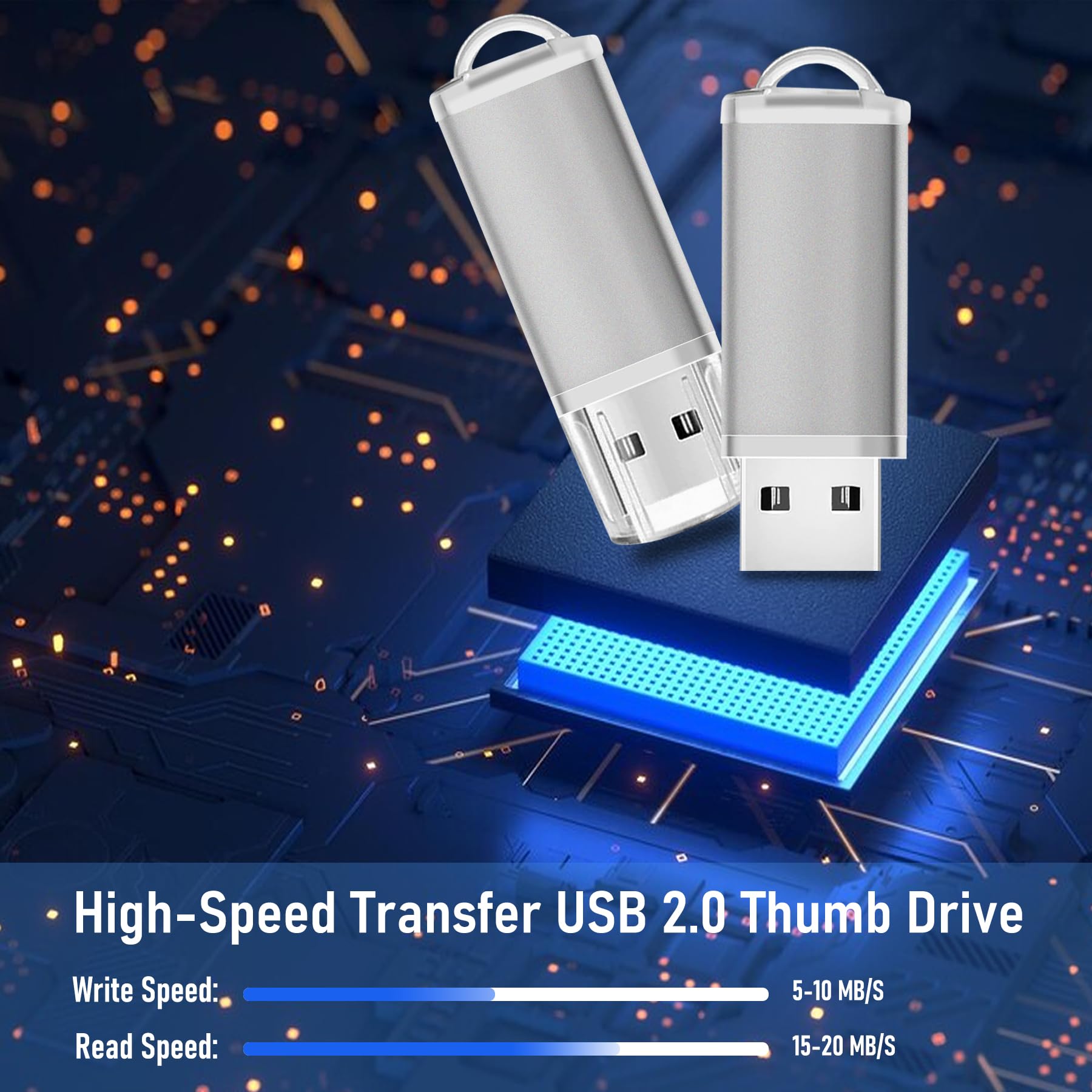16GB Flash Drive 20 Pack USB Thumb Drive Nicepicten USB 2.0 Memory Stick
