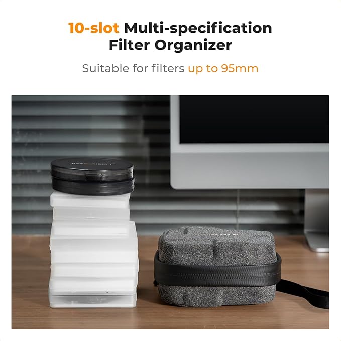 K&F CONCEPT 10 in 1 Lens Filter Case, Filter Bag Up to 95mm
