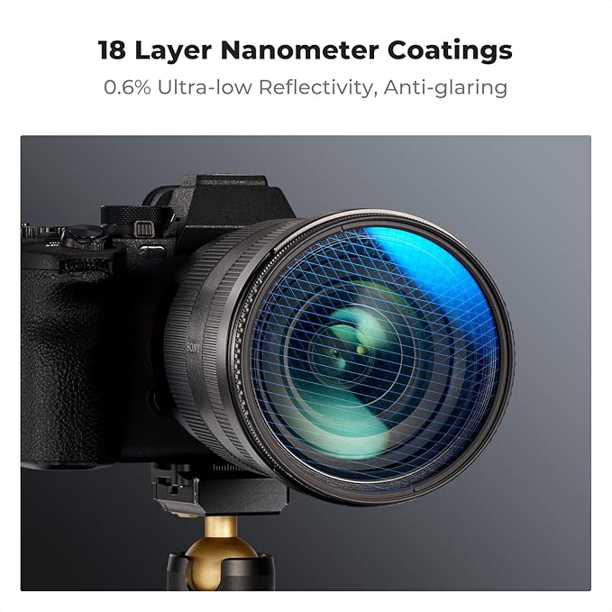 K&F CONCEPT 52mm Star Filters Kit (3pcs) 4 Points 6 Points 8 Points Cross Screen Starburst Filters Set -18 Layer Coating Ultra Slim Optical Glass Camera Lens Filter with 3 Cleaning Cloth
