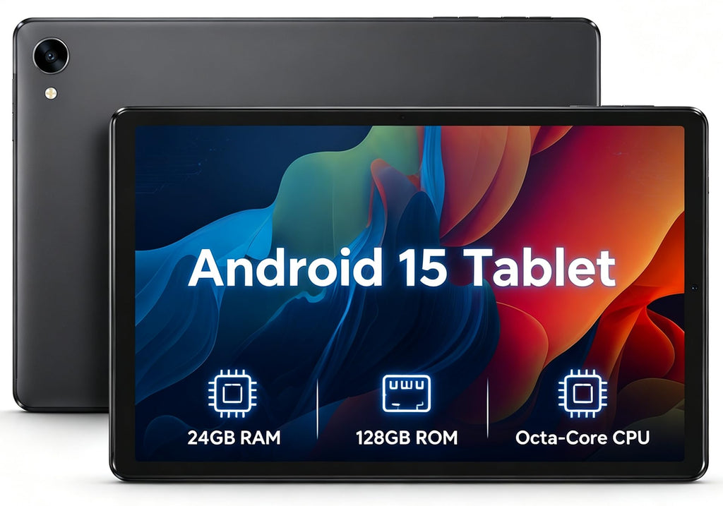 Android Tablet with 10.1 inch 1280 * 800 IPS HD Touchscreen, Octa-Core Processor, 64GB Storage, 1TB TF Card Expandable, 5G/2.4G WiFi, BT 5.0,Dual Camera, Tablet for Study, Business&Entertainment