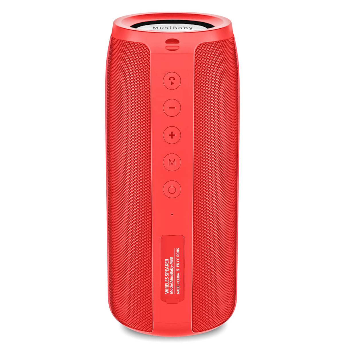 Musibaby M88 Bluetooth Speaker, 40H Playtime, Deep Bass, Black
