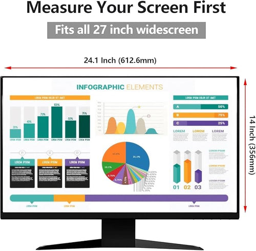 2 Pack Computer Privacy Screen Shield Compatible for 26/27 Inch 16:9