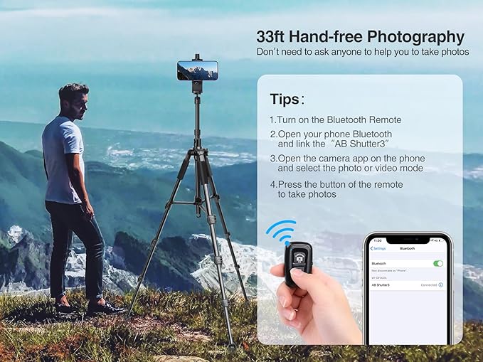 Elitehood Ultra-Stable Overhead Tripod for iPhone – Heavy Duty Aluminum iPhone Tripod Stand, 360°Adjustable & 25in Horizontal Long Phone Arm, Tall Phone Holder Stand Mount for Recording