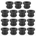 PATIKIL 9.5mm / 3/8 Inch Drill Hole,1/4 Inch ID Rubber Grommets, 15Pcs Top Hat Grommet for Wiring Eyelet Ring Gasket Automotive Firewall Cable Hole Plugs Wires Protection, Black
