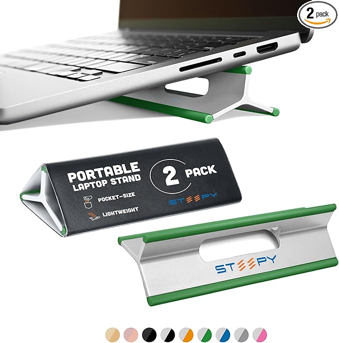Steepy Adjustable Laptop Stand - 3 Height Computer Stand - Laptop Desk Riser