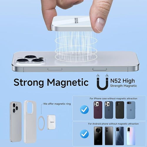 2TB Magnetic External SSD,2000MB/s Type-C USB 3.2 Gen 2x2 Portable SSD,Ultra-Slim External Hard Drive,4K ProRes Recording & Store,External Solid State Drive for iPhone15/16/17/Android/PC/Mac -PS2005