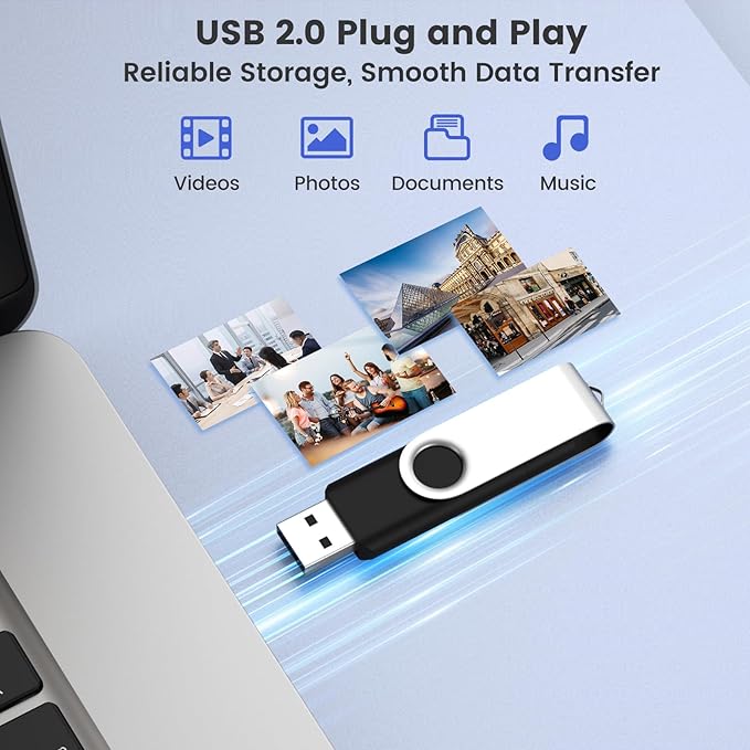 Customizable 128GB Flash Drive 10 Pack, ABLAZE Dual USB 2.0+ Type C Thumb Drives with Logo Personalized USB Memory Sticks (Mixed Colors)