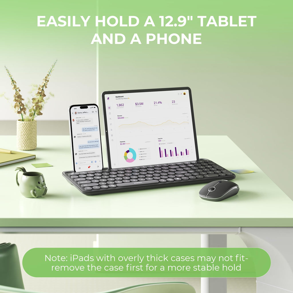 seenda CTU-301 Bluetooth Keyboard and Mouse Combo for iPad,Black