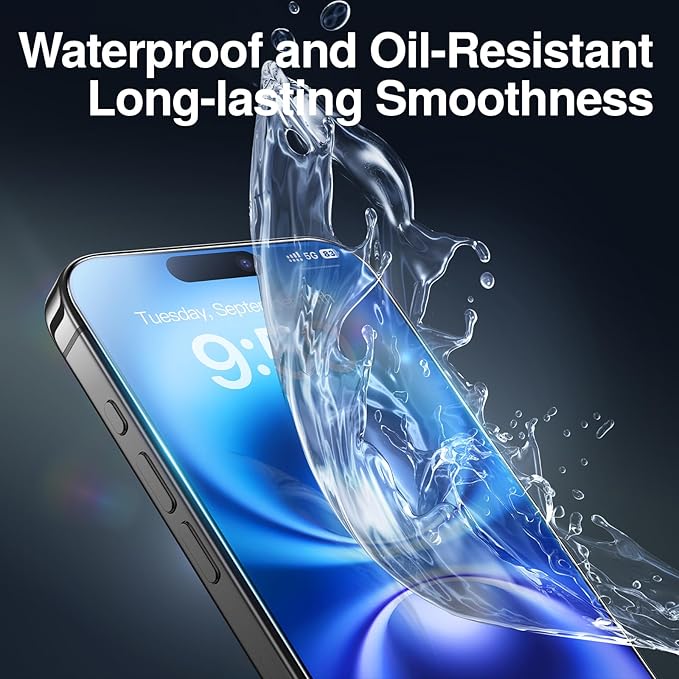 SMARTDEVIL 2 Pack Screen Protector for iPhone 16 (6.1 Inch) Tempered Glass, HD Clear Film, Easy Installation, Dust-Free & Bubble-Free