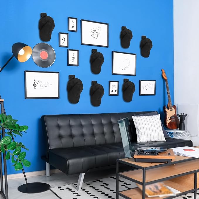 60 Pcs Headphone Wall Hangers Adhesive Gaming Headset Holder Hooks for Wall Mount Strong Universal Stand Hooks for Most Headphone Controller, Hat, Baseball Caps, Closet, Door