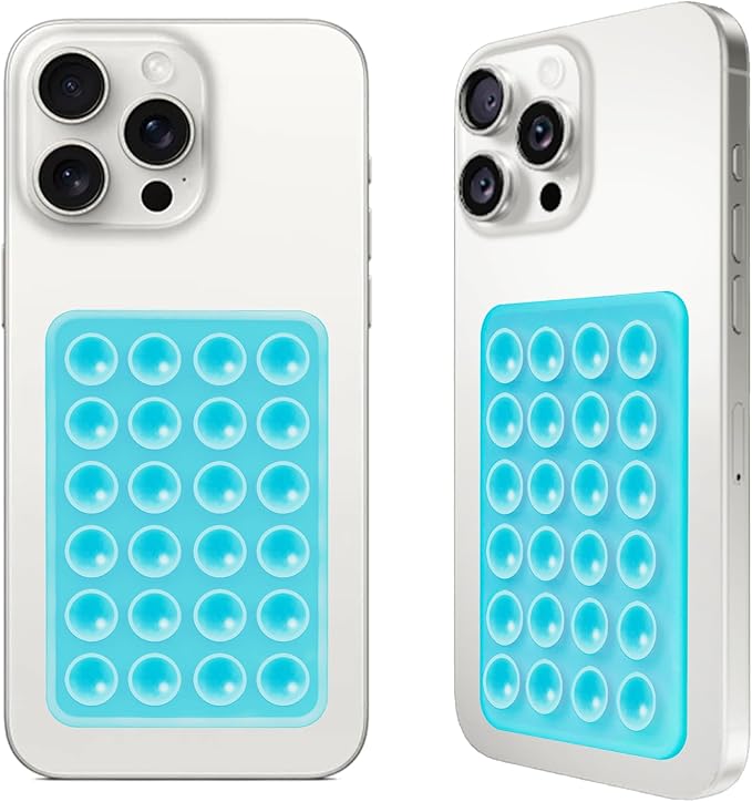 Giumel 2PCS Silicone Suction Phone Case Mount,Non Slip Suction Cup, Hands-Free Phone Accessories Holder for Selfies and Videos,Silicone Adhesive Stand Sticky for Cell Phone Rose red