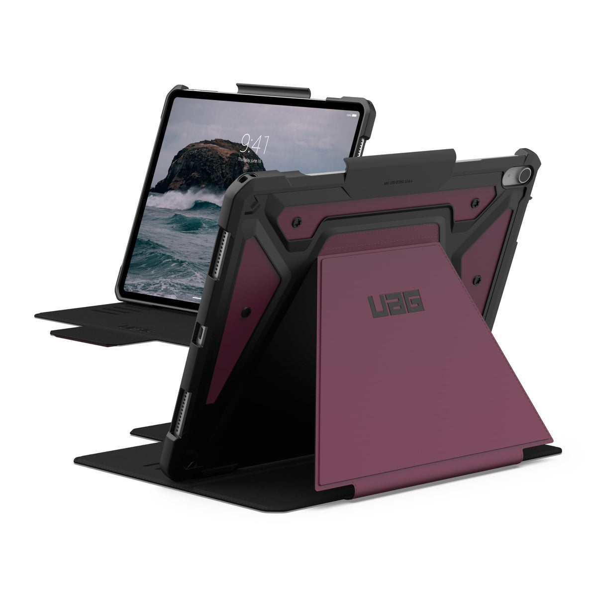 URBAN ARMOR GEAR UAG Designed for iPad Air 13" Case M4/M3 2024-2026 - Rugged Multi-Angle Viewing Folio Protective Cover Pencil Holder & Adjustable Stand, Metropolis SE Black