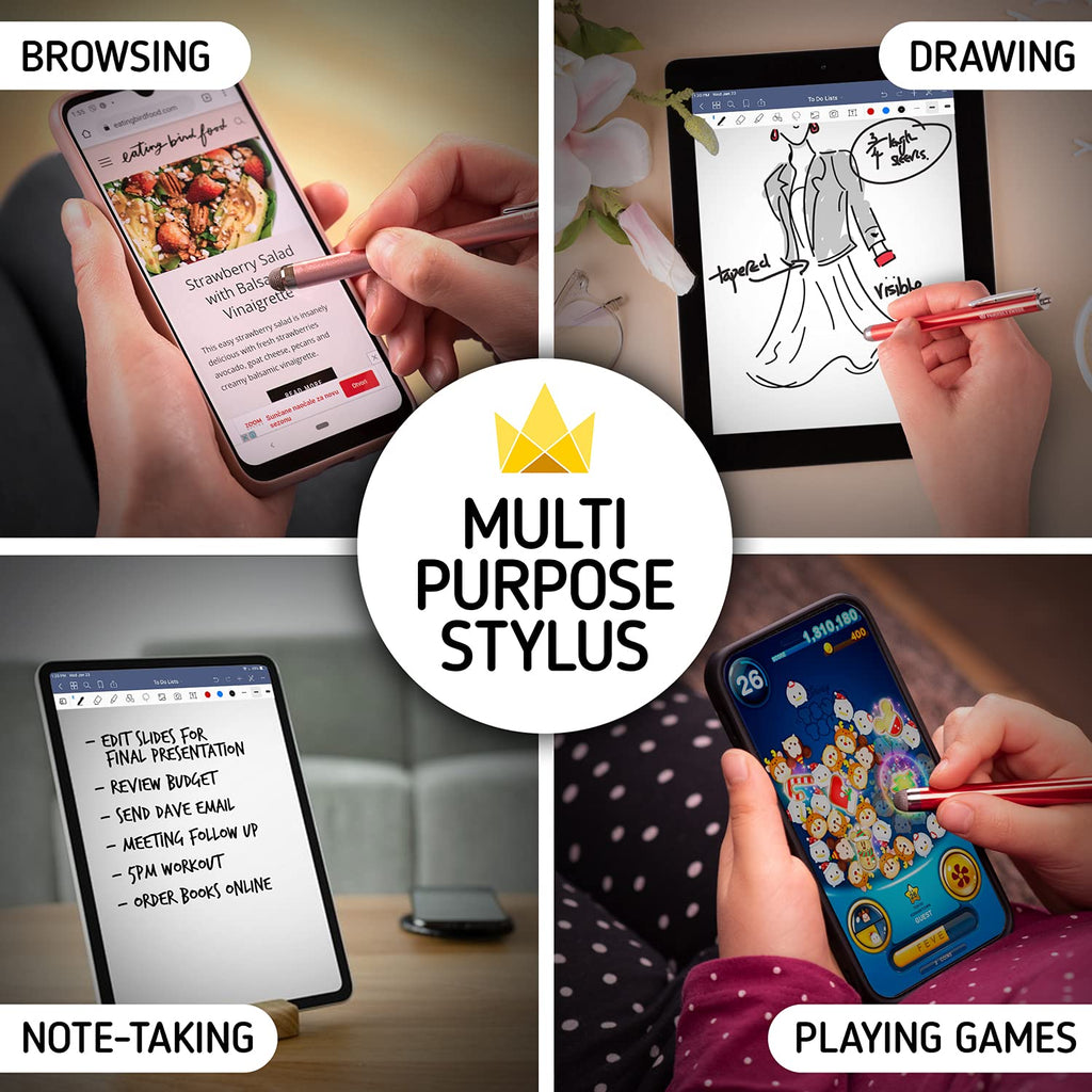 The Friendly Swede Stylus Pen for Touchscreen with Replaceable Thin Tips