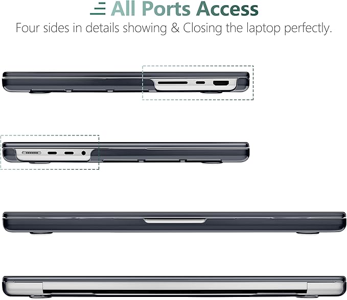 DONGKE for M4 MacBook Pro 16 Inch Case 2024 2023 2021 A3403 A3186 M3 A2991 M2 A2780 M1 A2485 Pro/Max Chip, Plastic Hard Shell Case & Keyboard Cover for Mac Pro 16 with Touch ID, Black Garden Florals