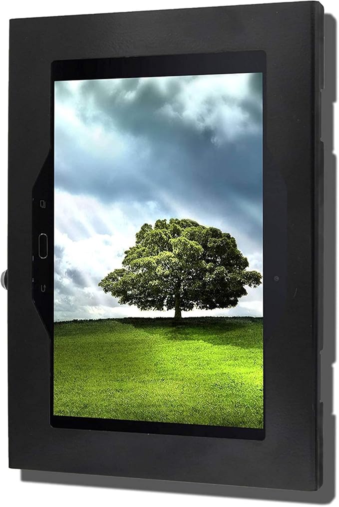 TABcare Locking Anti-Theft Metal Case for Samsung Galaxy TAB 3 4 10.1" Tablet for Kiosk, POS, Store, Show Display, Time Clock (TAB 3/4 10.1, Black)
