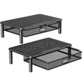ELIVED 2 Pack Monitor Stand Riser with Metal Drawer, 3 Height Adjustable