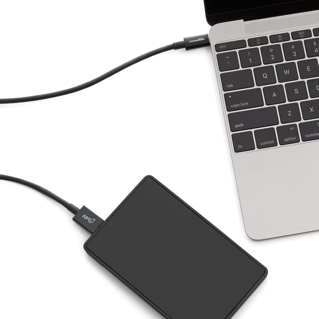 Amazon Basics USB-C to Micro USB 3.1 Gen 2 Fast Charging Cable, 10Gbps High-Speed Data Transfer, Compatible with External Hard Drive, 3 Foot, Black
