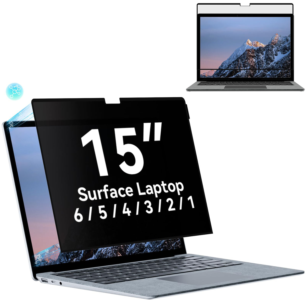13.3 Inch Laptop Privacy Screen Compatible with Lenovo Hp Dell Acer Asus Thinkpad Envy Xps, 16:10 Aspect Removable Anti Glare Blue Light Filter Protector,13 in Computer Monitor Privacy Shield