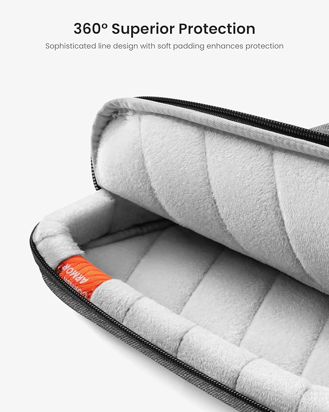 tomtoc 360 Protective Laptop Sleeve for 15-inch New MacBook Air M3/A3114 M2/A2941 2024-2023, 15 Inch Surface Laptop 6/5, Dell XPS 15 Plus, MacBook Pro (A1990 A1707), Water-resistant Accessory Bag Case