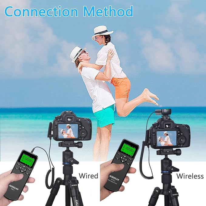 AODELAN Camera Wireless Shutter Release Timer Remote Control for Canon EOS R, ROS RP, EOS RA, R6, R5, 80D, 77D, 70D, 250D, 90D, 10D, T7, T6i, T6s, T5i, T4i, T3i, PowerShot SX70H, RS-60 & TC-80N
