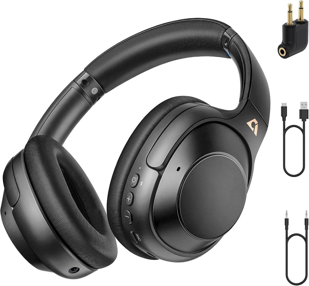 Riibox Y7Pro Hybrid Active Noise Cancelling Headphones for Airplane Travel