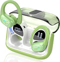 Wireless Earbuds 75hrs Bluetooth 5.4 Headphone Sport, 2025 Bluetooth Earbuds Stereo Deep Bass Over Ear Bud with Earhooks, ENC Noise Cancelling Mic, IPX7 Waterproof Earphone, Green