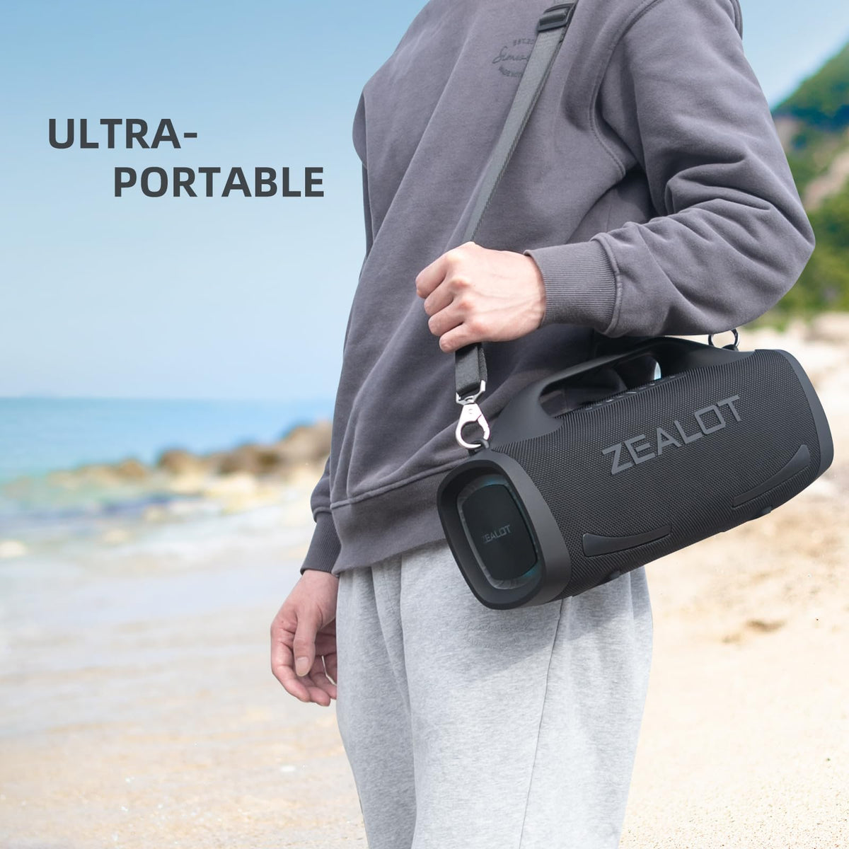 ZEALOT Bluetooth Speaker, 120W Booming Sound Speakers Wireless, Dual Pairing, XBass, Bluetooth 5.3, 24000mAh, Portable Outdoor Waterproof Speaker for Camping, Beach and Party