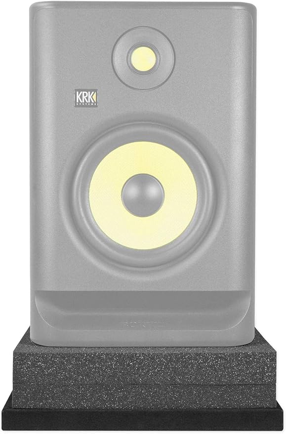 Rockville Pair Iso-8 Studio Monitor Isolation Pads for 8" Speakers, High-Density Acoustic Foam, Angle Adjustable, Reduces Vibrations, for Home Studio Recording Monitors