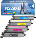 MYTONER Compatible Toner Cartridge Replacement for Brother TN229XL TN229 XL Toner Cartridges for MFC-L3720CDW MFC-L3780CDW HL-L3280CDW HL-L3220CDW HL-L3300CDW Printer (4 Pack TN-229XLBK/C/M/Y)