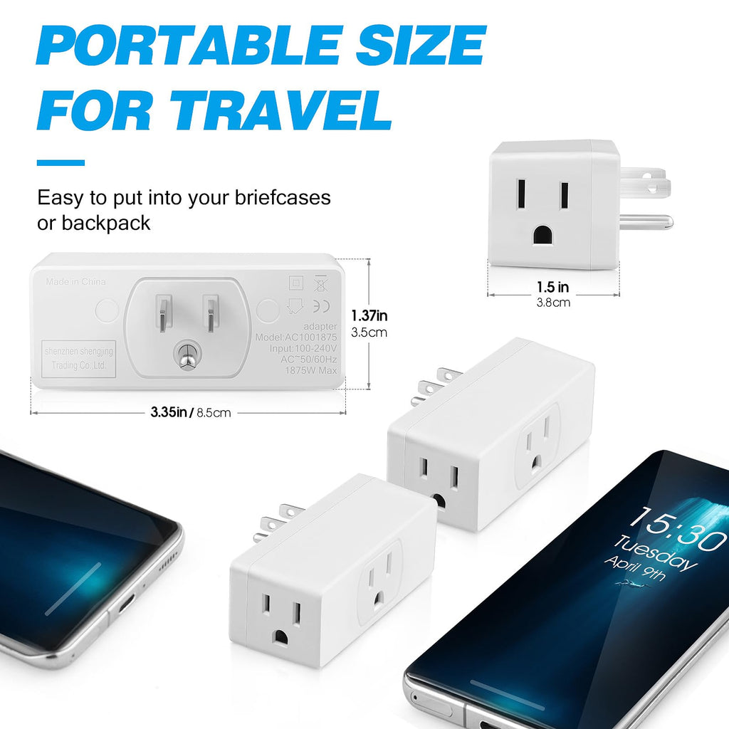 Multi Plug Wall Outlet 2pack Multiple Outlet Splitter Multi Outlet Extender