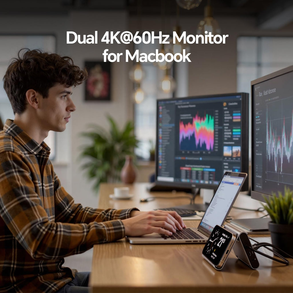 MacBook Pro Docking Station Dual Monitor 4K@60Hz for MacBook Pro/Air M4/M5