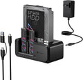 M.2 NVMe & SATA SSD/HDD Hard Drive Docking Station, ICY BOX USB-C 10Gbps NVMe Cloner&Reader, TripleBay Hard Drive cloner for 2.5"/3.5" SSD&HDD Hard Drives, Offline Cloning, Tool-Free (3 Bay)