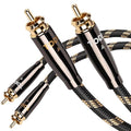 TODN HiFi RCA Cables Audiophile, Double Shielded RCA Cable Male to Male Stereo Audio Cable for Home Theater, Amps, Speakers, (6.5ft/2m, 1 Pair)