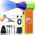 SDFM Compressed Air Duster - Electric Air Duster with Built in Brushless Motor,130,000RPM, 3-Speed Adjustable Air Blower - Suitable for Keyboard, Computer, car, and Home Cleaning (X3) (Max-Colorful)