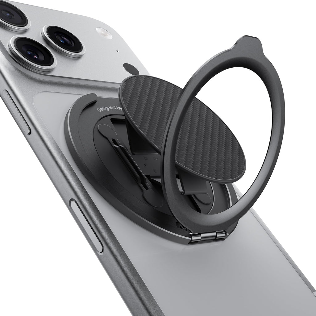 BENKS ArmorPop Magnetic Phone Grip & Stand for MagSafe, 360° Rotation Adjustable Phone Ring Holder for iPhone 17/16/15/14/13/12 Series, Durable Kevlar Design