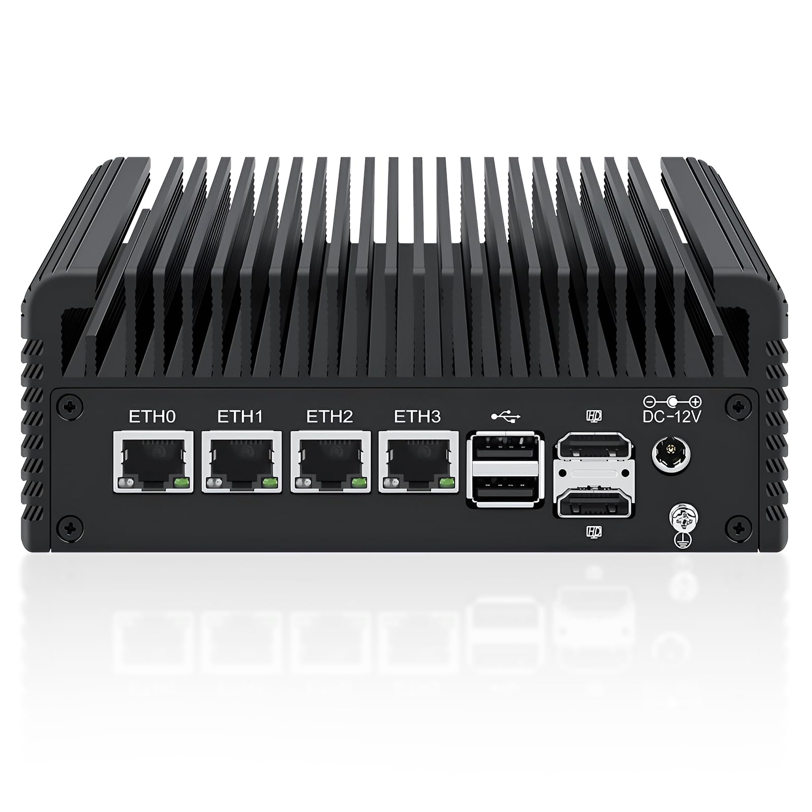 Firewall Micro Appliance Core N150,4xi226-V 2.5G Fanless Mini PC,DDR5,2*NVMe 2*SATA,6*USB,2*HDMI,Type-C,DP,Firewall Mini PC NAS Server
