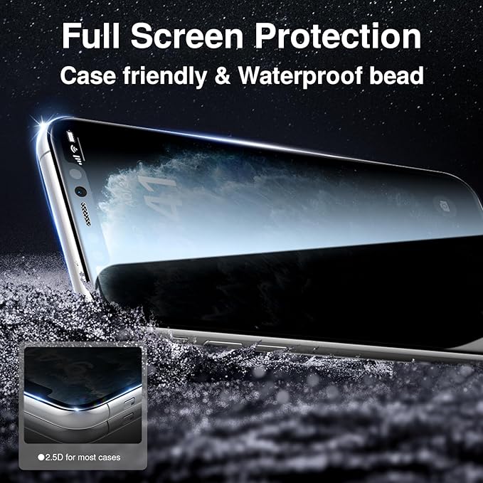 SMARTDEVIL 2PACK Privacy Screen Protector for iPhone 11 Pro/X/XS Shatterproof Tempered Glass [True 28°Anti Spy] [9H Hardness] [Auto Dust-Elimination Install], [Bubble Free]
