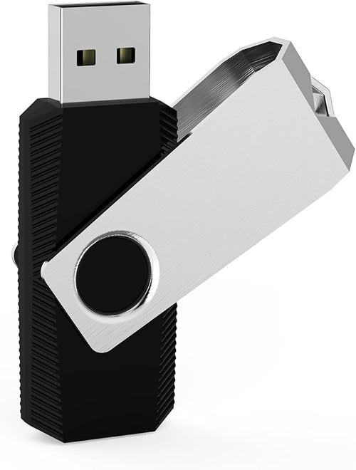 Aiibe 5pcs 2GB USB 2.0 Flash Drive Memory Stick Thumbdrives (Mixed Color: Black Red Cyan Green Purple)