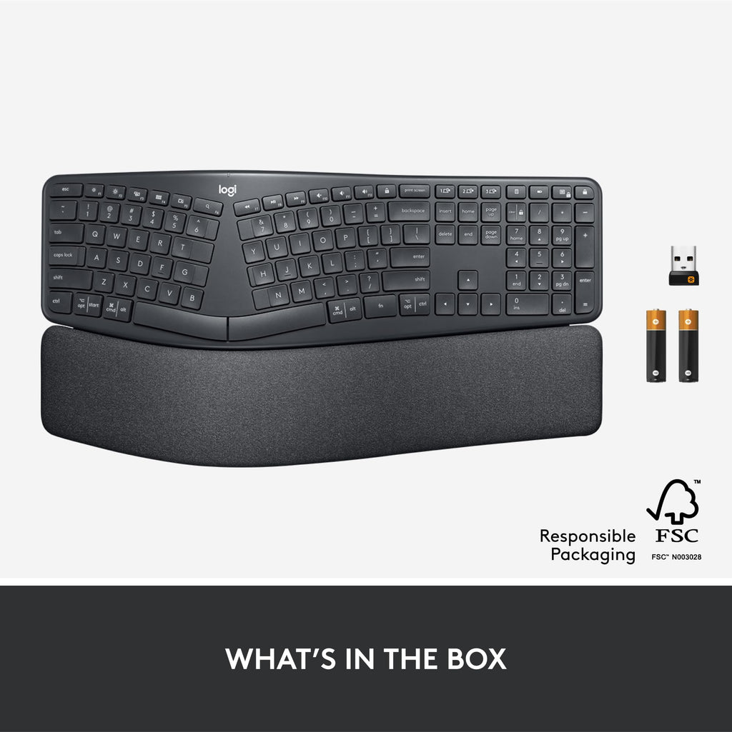 Logitech Ergo K860 Wireless Ergonomic Split Keyboard with Wrist Rest