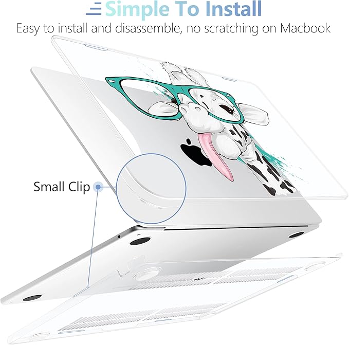 MEEgoodo for M5/M4/M3/M2 MacBook Air 15 inch Case 2026 2025 2024 2023, Case Fit Model (A3448/A3241/A3114/A2941) for MacBook Air 15.3 inch, Funny Giraffe