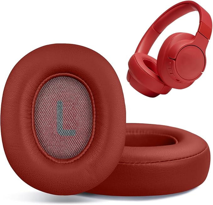 Replacement Ear Pads for JBL Tune 700(700BT)/710(710BT)/720(720BT)/750(750BT,750BTNC)/760(760NC)/770(770NC) Headphones, Headset Ear Cushions, Headset Earpads, Ear Cups Cover-Red