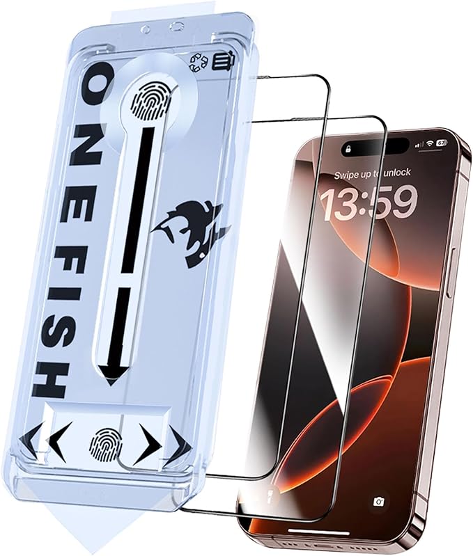 OneFish Screen Protector for iphone 13 Pro Max / 14 Plus, HD Clarity