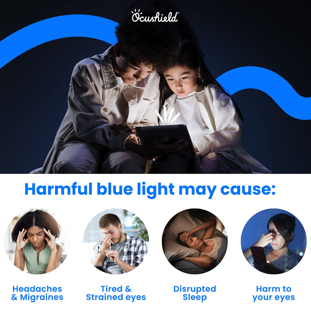 Ocushield Anti Blue Light Tempered Glass Screen Protector for Apple iPad 10.2" (2018 & 2020) 7th/8th/9th Generation - Blue Light Filter for iPad - Anti Glare - Protect Your Eyes & Improve Sleep