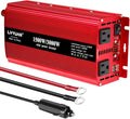 LVYUAN 1500W Car Power Inverter 24V to 110V DC to AC with 2 US Sockets, Cigarette Lighter, LED Display, USB Ports for Car, Home,Truck, Outdoor, Camping