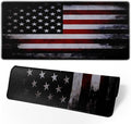 Gaming Mouse Pad American Flag Mouse Mat Non-Slip Rubber Carpet Pad for Computer Keyboard & Gaming Accessories 31.5×11.8 Inches