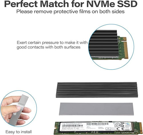 Aairhut 20 Pieces 120 x 20 x 1 mm Thermal Pads, 9 W/m.K Conductive Silicone Pad for M.2 SSD GPU Heatsink LED PS4 PS5 & More