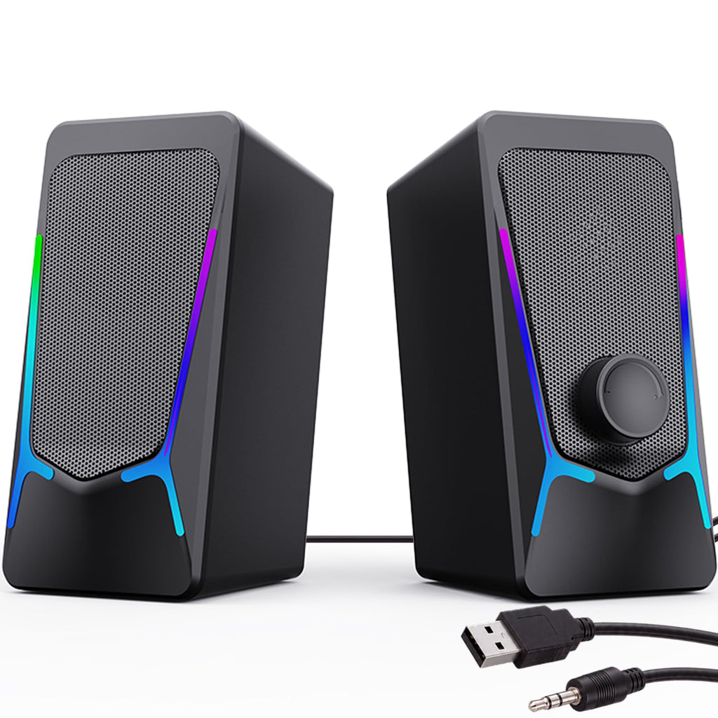 ROSON Computer Speakers for Desktop PC, Gaming Speaker with Volume Control