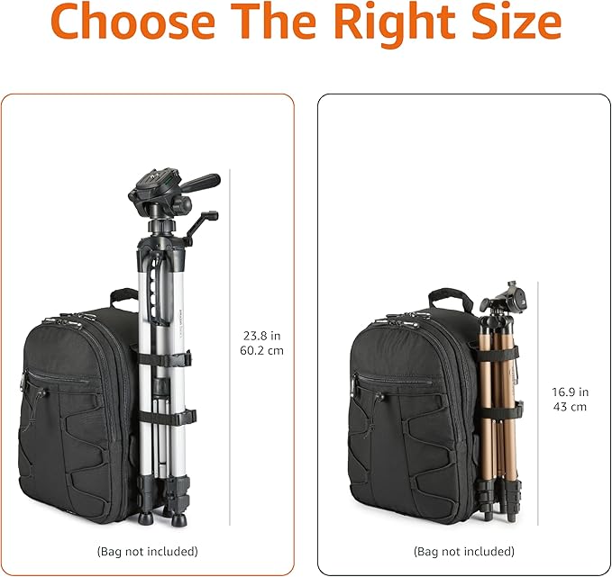Amazon Basics 60 inch Lightweight Tripod with Bag, Black