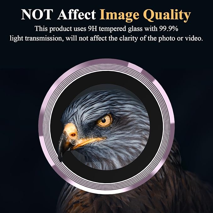 YWXTW Camera Lens Protector for Samsung Galaxy S24 / S23 / S23 Plus, [NOT for S24 Plus] 9H Tempered Glass Metal Individual Ring Camera Screen Protector for S24 Accessories (Lavender)