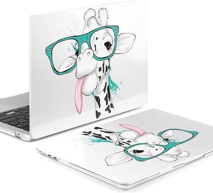 MEEgoodo for M5/M4/M3/M2 MacBook Air 15 inch Case 2026 2025 2024 2023, Case Fit Model (A3448/A3241/A3114/A2941) for MacBook Air 15.3 inch, Funny Giraffe